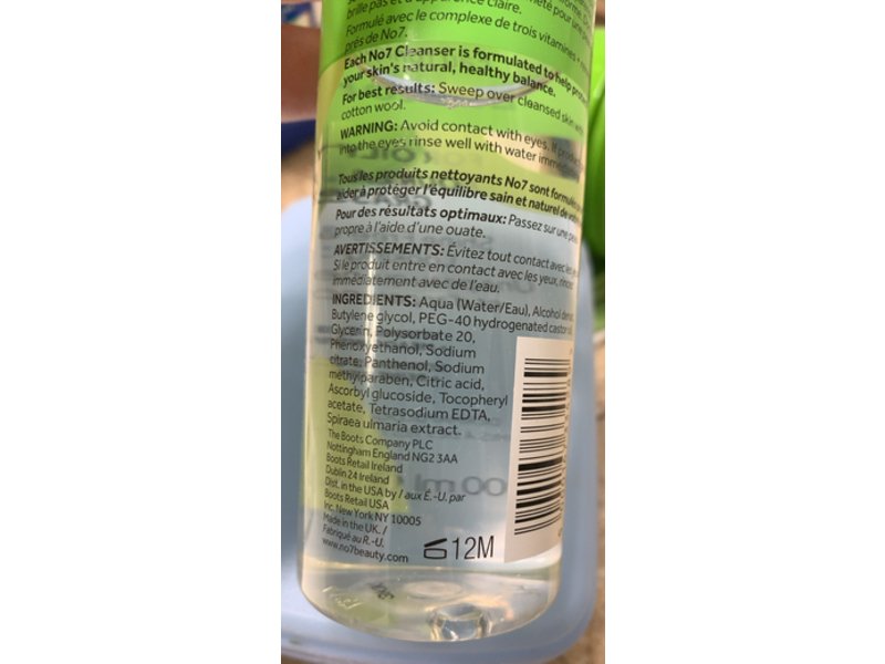 No7 Toning Water, Vitamin C, E, B5 + Meadowsweet, 6.7 fl oz/200 mL