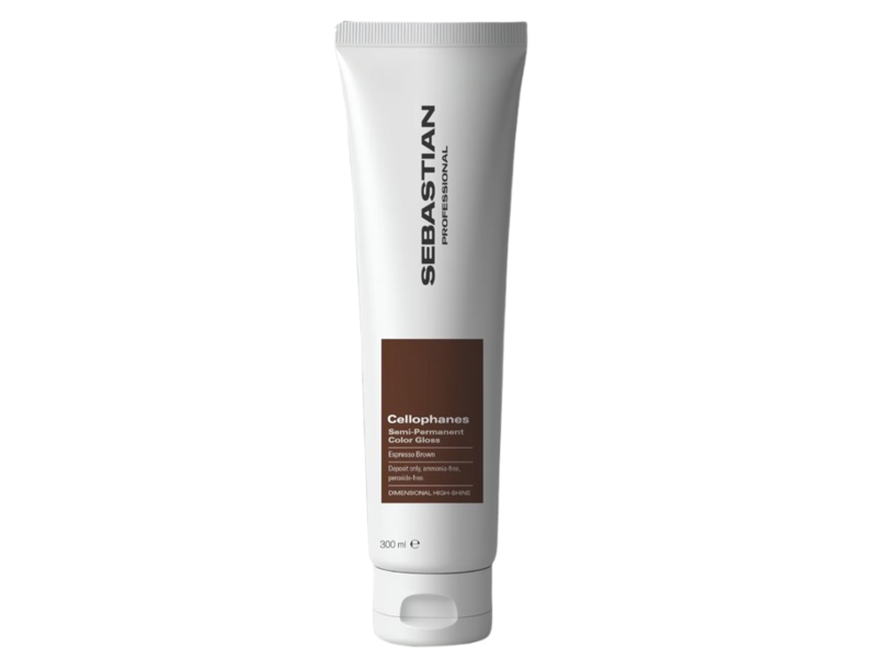Sebastian Cellophanes Semi-Permanent Color Gloss, Espresso Brown, 300 mL
