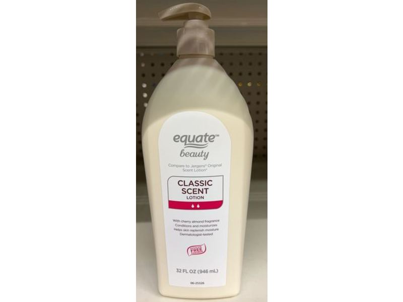 Equate Beauty Lotion, Classic Scent Cherry Almond, 32 fl oz/946 mL