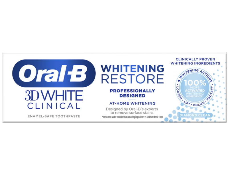 Oral-B 3D White Clinical Whitening Restore Toothpaste, 70 mL