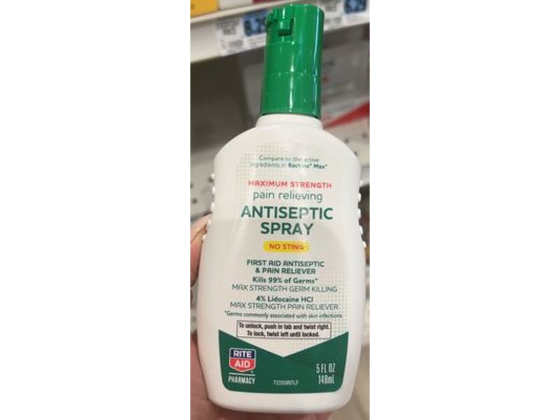 Rite Aid Maximum Strength Pain Relieving Spray, No Sting, 5 fl oz/148 mL