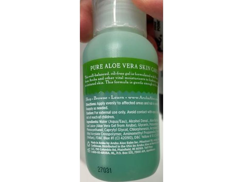 Aruba Aloe Pure Aloe Vera, 2.2 fl oz/65 mL