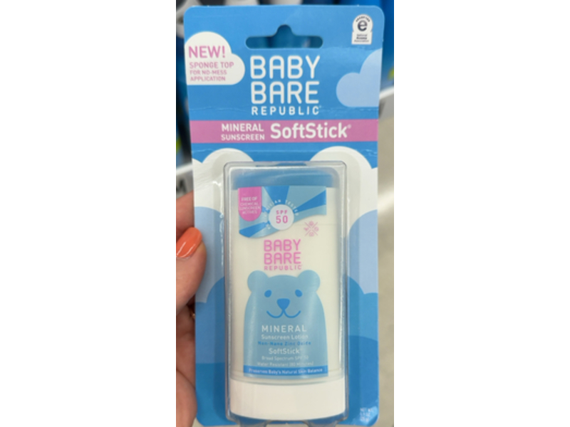 Bare Republic Baby Mineral Sunscreen Stick, SPF 50, 0.9 oz/25 g