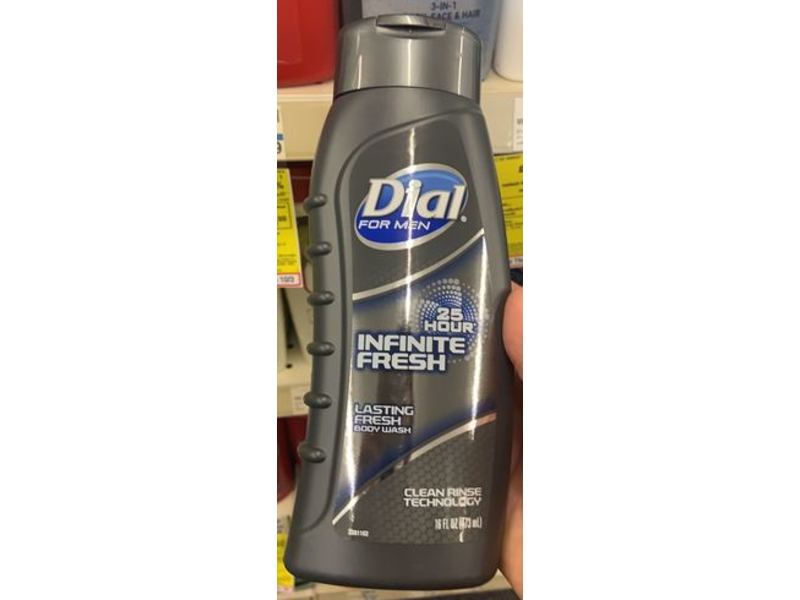 Dial For Men Body Wash, Infinite Fresh, 16 fl oz/473 mL, Pack Of 2