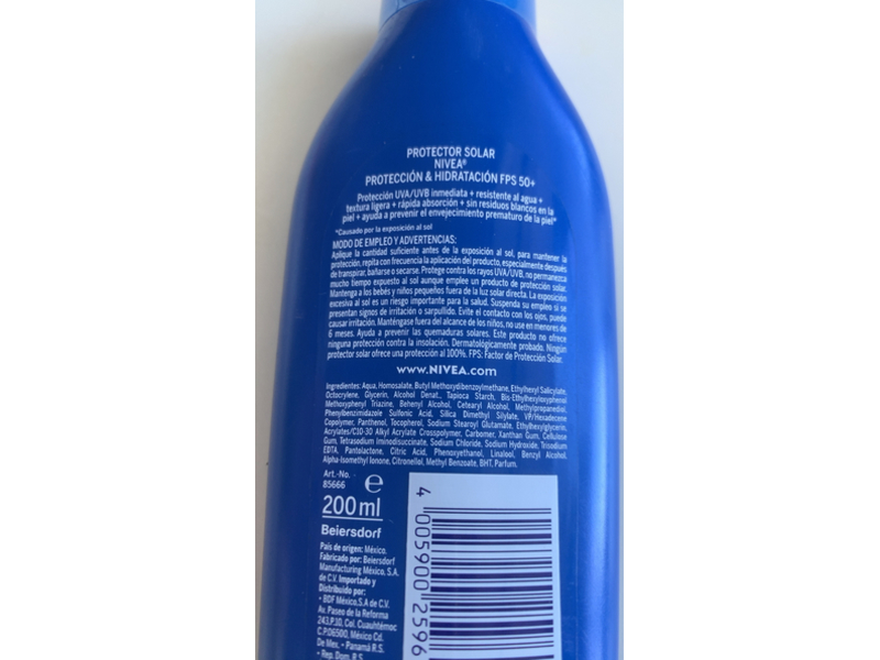 Nivea Sun Protection & Hydration Lotion, SPF 50+, 200 mL