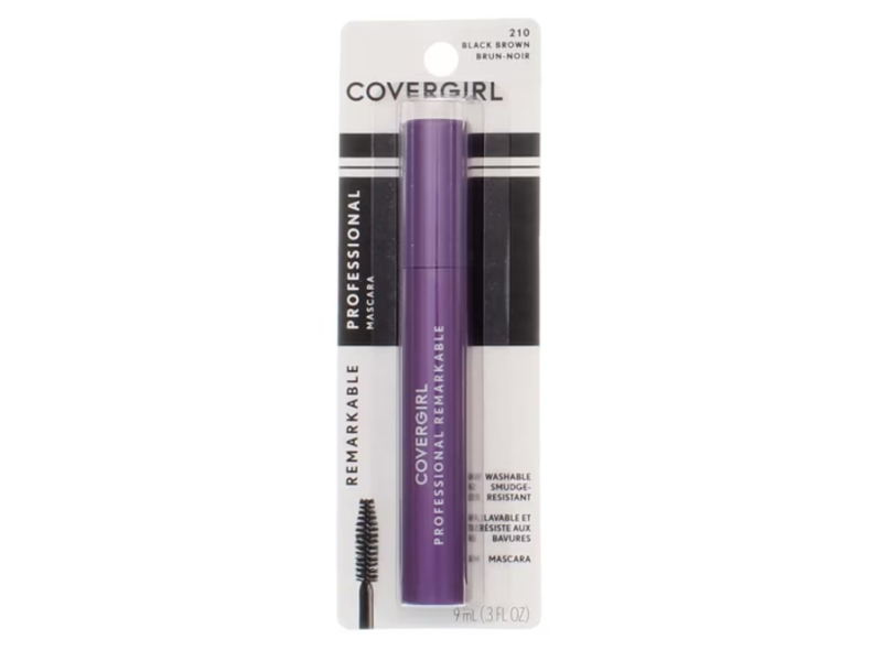 CoverGirl Remarkable Washable Mascara, 210 Black Brown, 0.30 oz/ 9mL