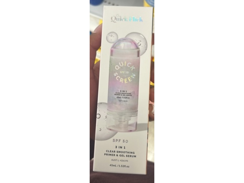 The Quick Flick 3-In-1 Clear Smoothing + Primer & Gel Serum, SPF 50, 1.52 fl oz/45 mL