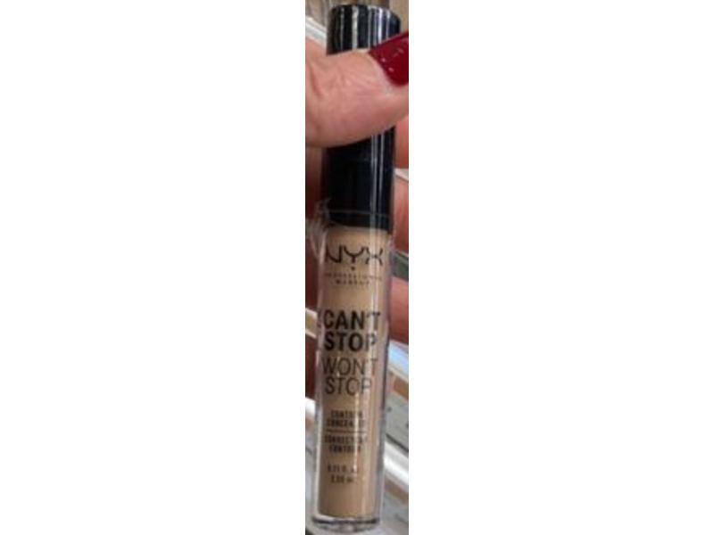 Nyx Professional Makeup Can't Stop Won't Stop Contour Concealer, Soft Beige, 0.11 fl oz/3.50 mL