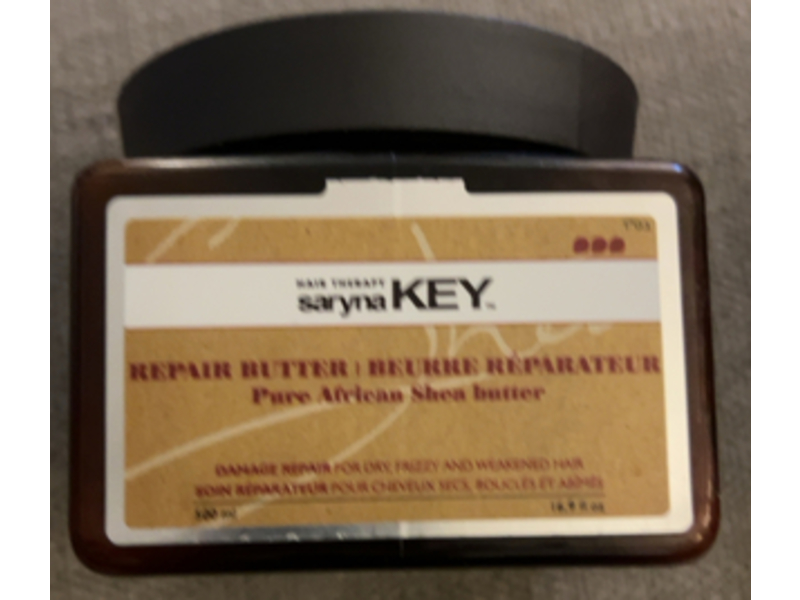 Saryna Key Hair Therapy Repair Butter, Pure African Shea Butter, 16.9 fl oz/500 mL
