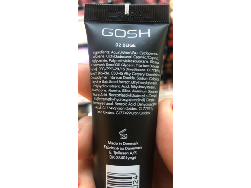 Gosh BB Cream Foundation+Primer & Moisturizer, SPF 15, 02 Beige, 1.0 fl oz/30 mL