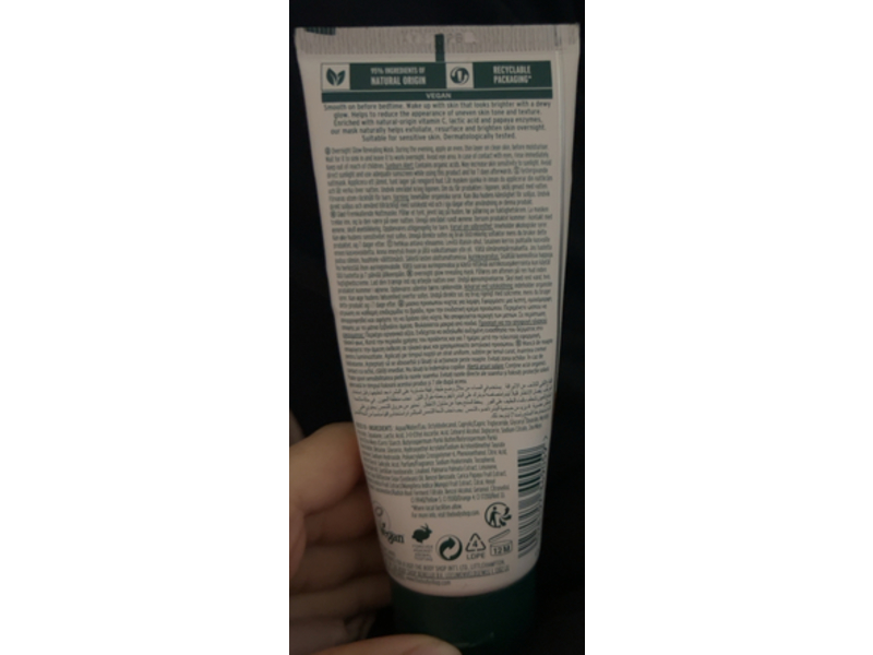 The Body Shop Overnight Glow Revealing Mask, Vitamin C, 3.3 fl oz/100 mL