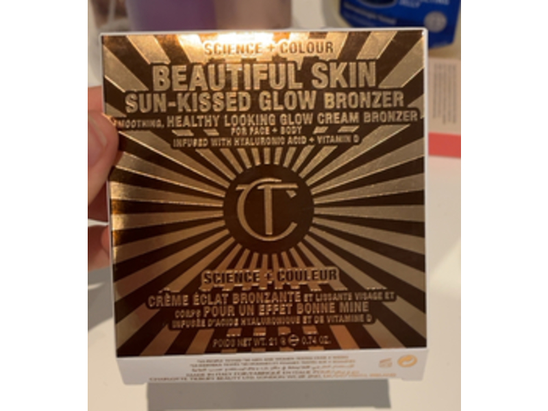 Charlotte Tilbury Beautiful Skin Sun-Kissed Glow Cream Bronzer, 1 Fair, 0.74 oz/21g