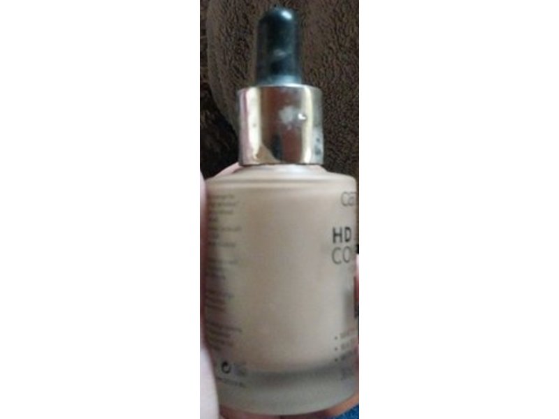 Catrice HD Liquid Foundation, 030 Nude Beige, Niacinamide, 1.01 fl oz/30 mL