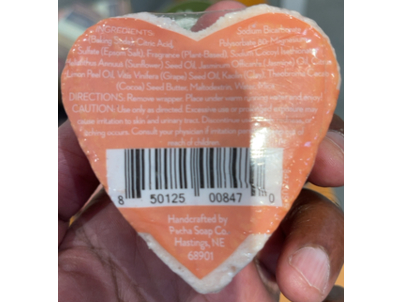 Pacha Soap Co Jasmine Gardenia Heart Froth Bomb, 5 oz