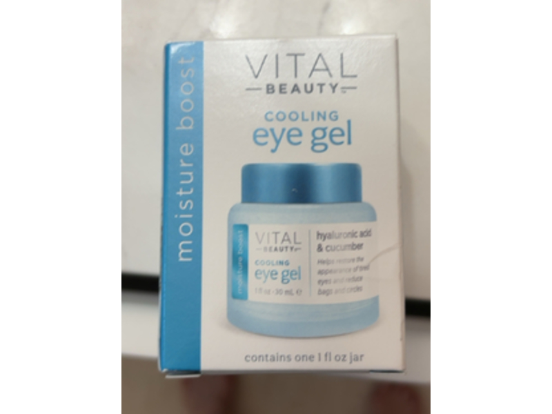 Vital Beauty Cooling Eye Gel, Hyaluronic Acid & Cucumber, 1 fl oz