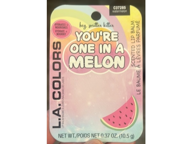 L.A. Colors Scented Lip Balm, You're One In A Melon, 0.37 oz/10.5 g