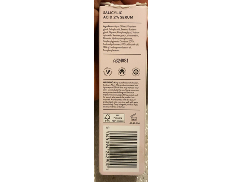 Boots Serum, Salicylic Acid 2%, 30 mL