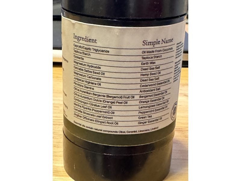 Each & Every Deodorant, Cannabis & Green Tea, 2.5 oz/70 g