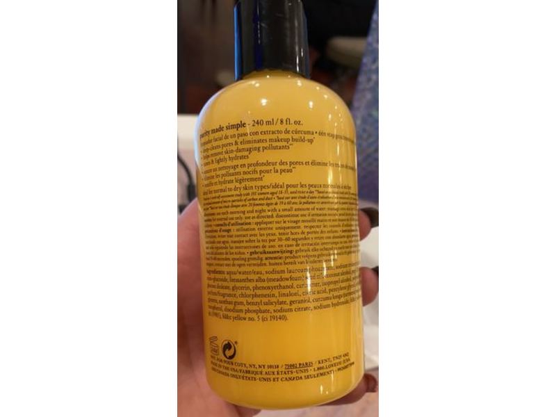 Philosophy Purity One-Step Facial Cleanser, Turmeric, 8 fl oz/240 mL