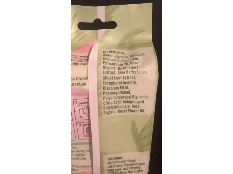 Bolero Beverly Hills Facial Wipes, Rosewater & Aloe, 30 Count