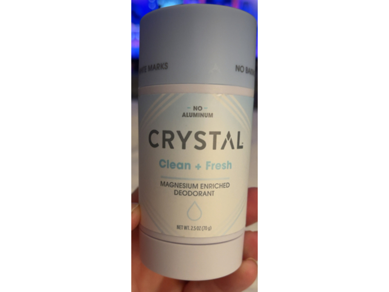 Crystal Magnesium Enriched Deodorant, Clean + Fresh, 2.5 oz/70 g