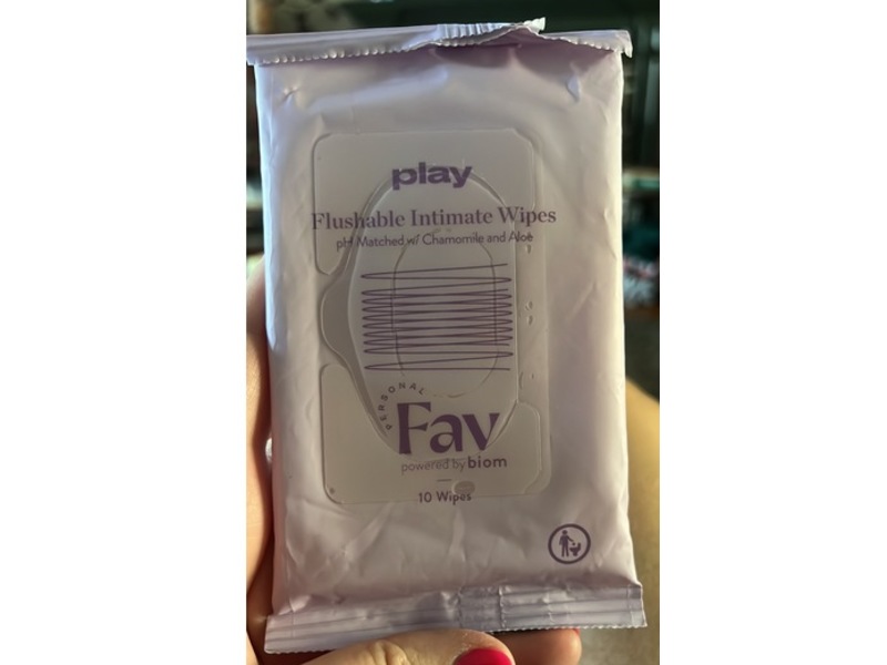 PersonalFav Play Flushable Intimate Wipes, 10 Count