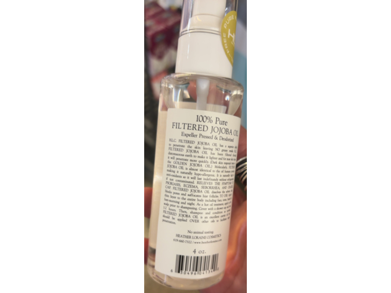 Heather Loraine Filtered Jojoba Oil, 4 oz