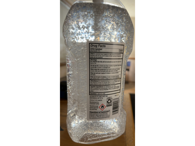 Member's Mark Hand Sanitizer, Manuka Honey & Vitamin E, 67.6 fl oz/2 L