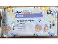 Anko Water Wipes, 70 Count - Image 3