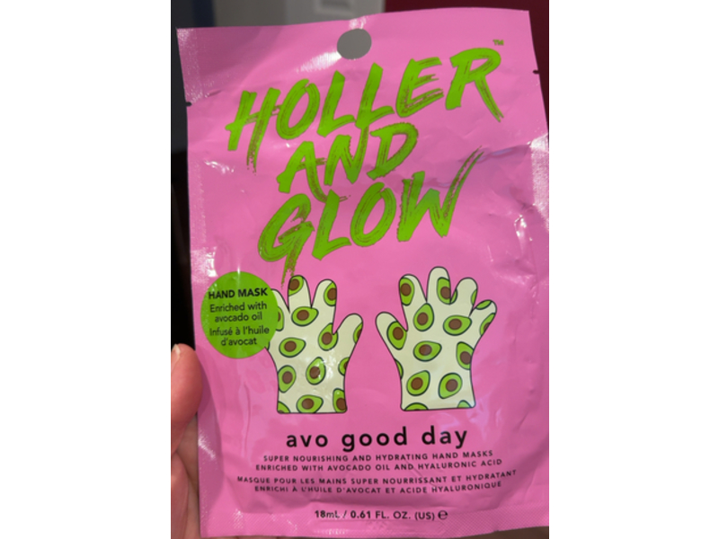 Holler And Glow Avo Good Day Hand Mask, 0.61 fl oz/18 mL