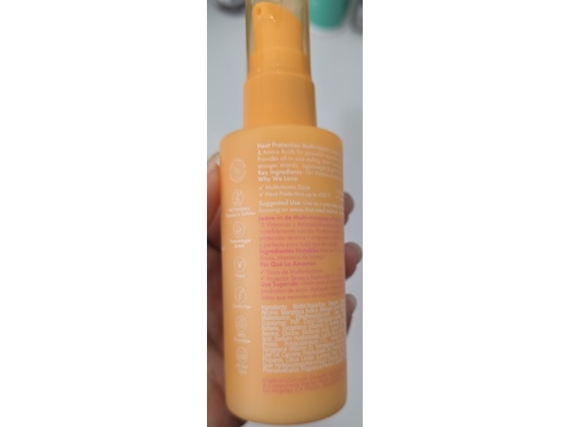 Rizos Curls Heat Protection Multivitamin Leave-In Spray, 2.5 fl oz/75 mL