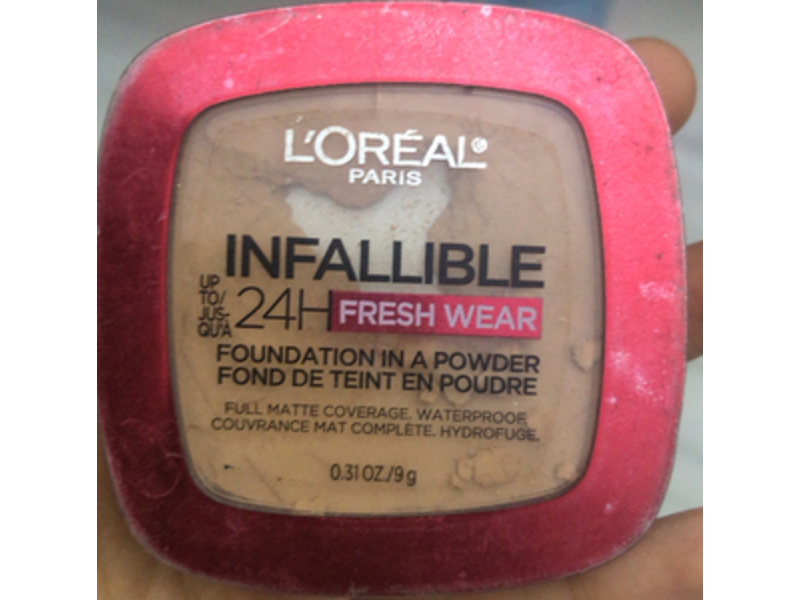 L'Oreal Paris Infallible 24HR Fresh Wear Foundation In A Powder, 220 Sand Sable, 0.31 oz/9 g