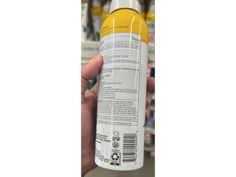 Alba Botanica Sheer Mineral Sunscreen Spray, SPF 30, 5 fl oz/148 mL