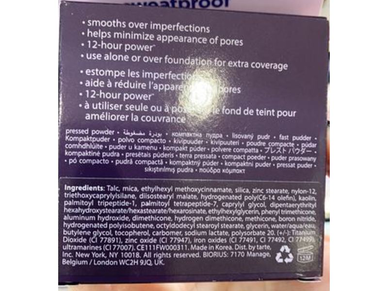 Tarte Shape Tape Powder Foundation, 22n Light Neutral, 0.39 oz/11 g