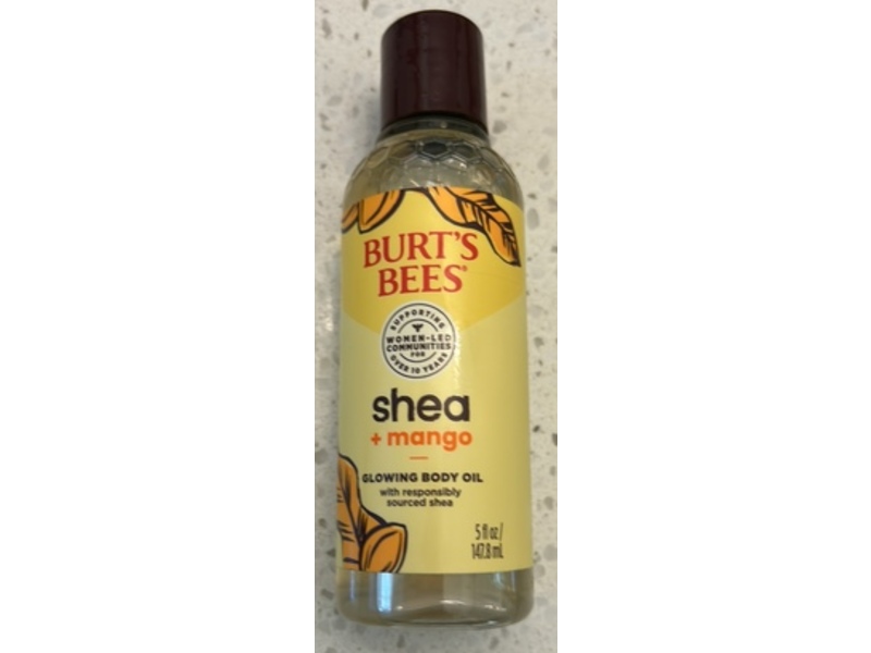 Burt's Bees Glowing Body Oil, Shea + Mango, 5 fl oz/147.8 mL