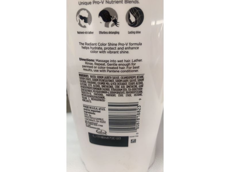 Pantene Radiant Color Shine Shampoo, 19.1 fl oz/565 mL