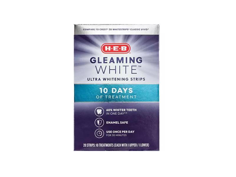 Heb Gleming White Ultra Whitening Strips, 20 Count