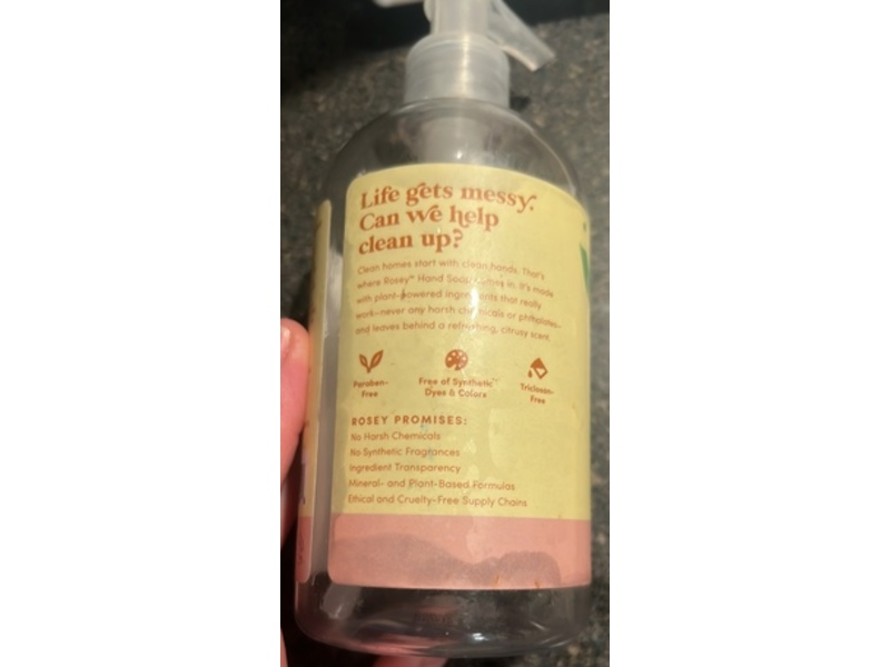 Rosey Hand Soap, Grapefruit & Meyer Lemon, 12 fl oz/354 mL