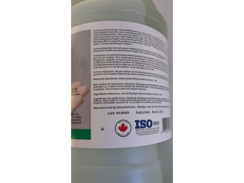 Dimachem Sanitizer Gel, 4 L