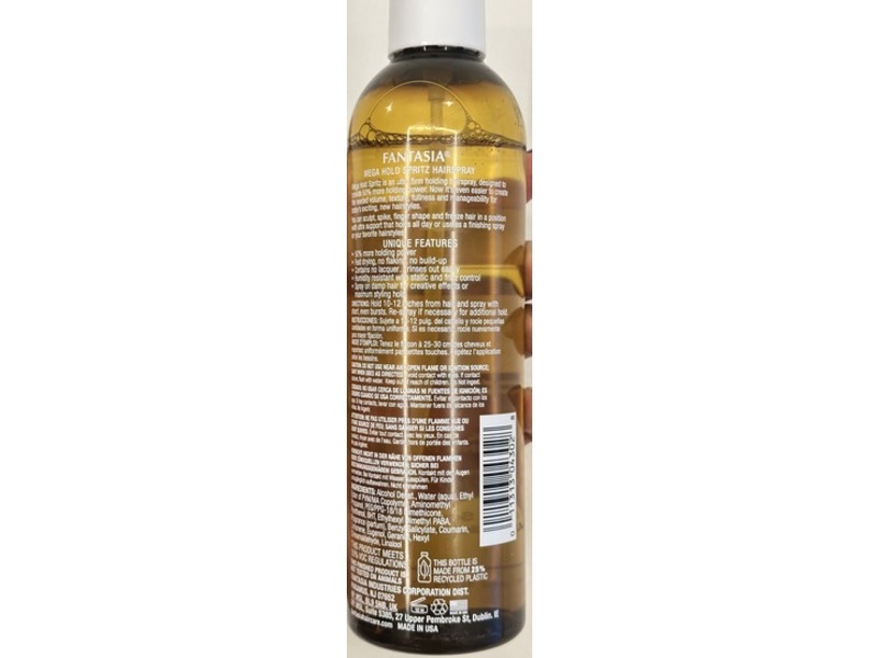 Fantasia Mega Hold Liquid Spritz Hair Spray Mousse, 10 fl oz/295.7 mL