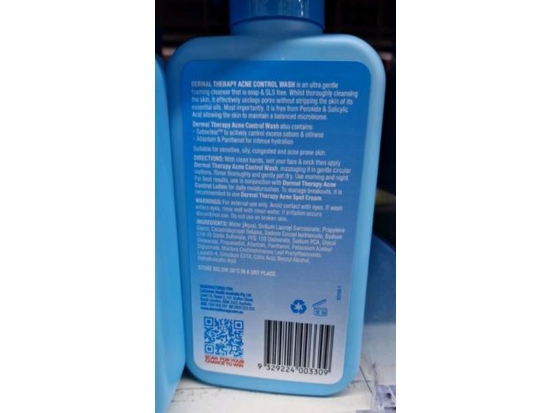 Dermal Therapy Acne Control Wash, 175 mL