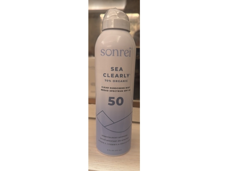 Sonrei Sea Clearly Clear Sunscreen Mist, SPF 50, 6 fl oz/177 mL
