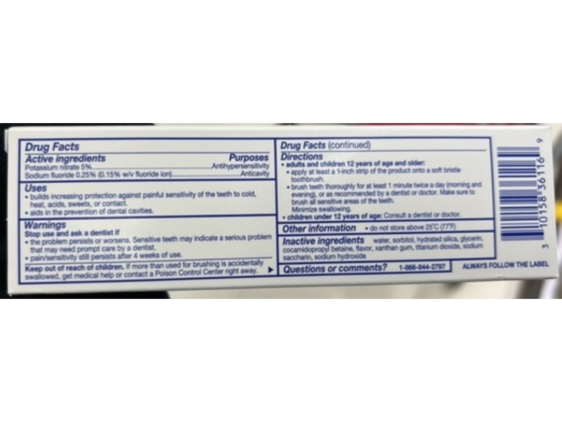 Sensodyne Cavity + Sensitivity Toothpaste, 2.7 oz/77 g