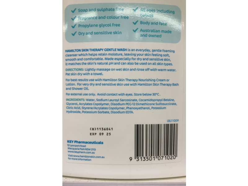 Hamilton Skin Therapy Gentle Wash, 1 L