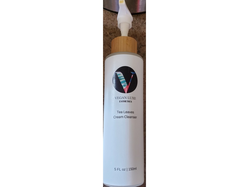 Vegan Luxe Esthetics Tea Leaves Cream Cleanser, 5 fl oz/150 mL