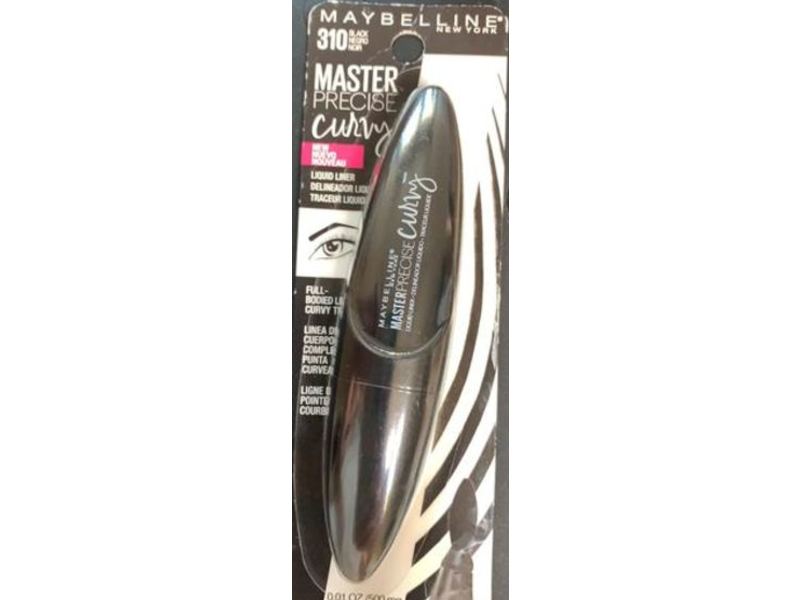 Maybelline New York Master Precise Curvy Liquid Liner, Black, 0.01 oz/500 mg, Pack Of 2