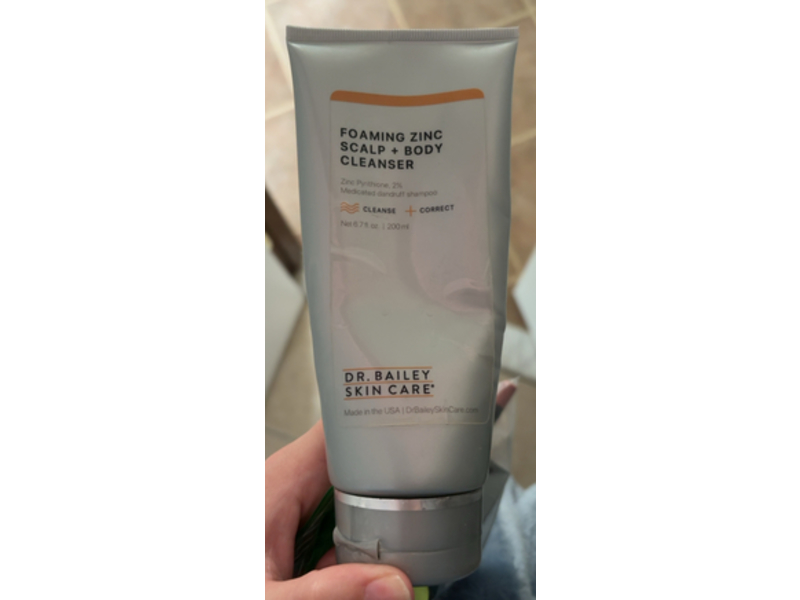 Dr. Bailey Skin Care Foaming Zinc Scalp + Body Cleanser, 6.7 fl oz/200 mL