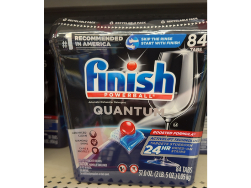 Finish Quantum Powerball Automatic Dishwasher Detergent, 84 Tabs, 37.0 oz/1.05 kg