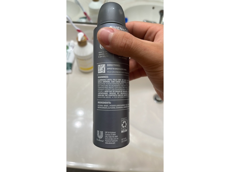 Dove, Men+Care Deodorant Spray, Eucalyptus & Birch, 4 fl oz/113 g, Pack Of 3