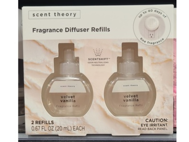 Scent Theory Fragrance Diffuser Refills, Velvet Vanilla, 0.67 fl oz/20 mL, Pack Of 2